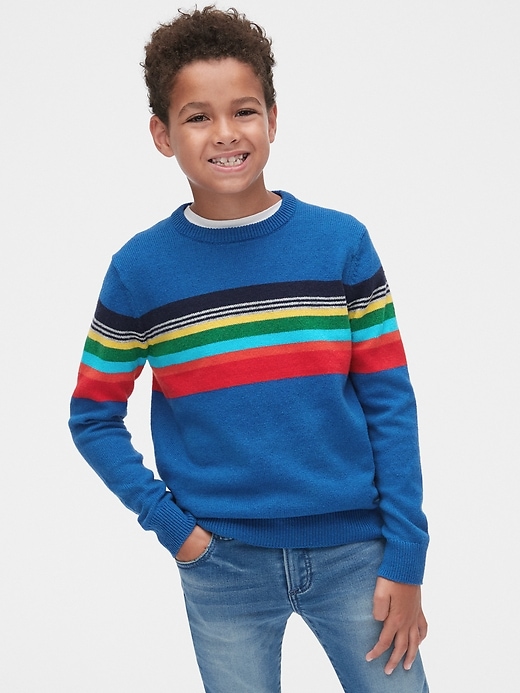 Image number 2 showing, Chest-Stripe Pullover Sweater