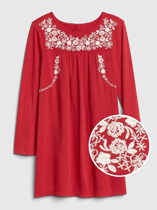 Image number 1 showing, Embroidered Swing Dress