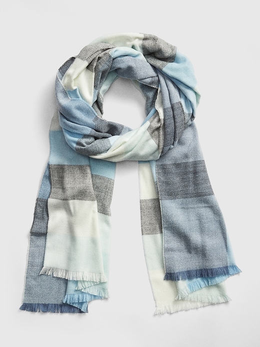 View large product image 1 of 1. Oversized Cozy Frayed Scarf