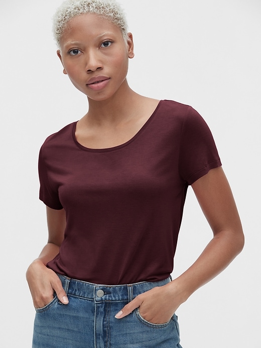 View large product image 1 of 1. Short Sleeve T-Shirt in Luxe Jersey