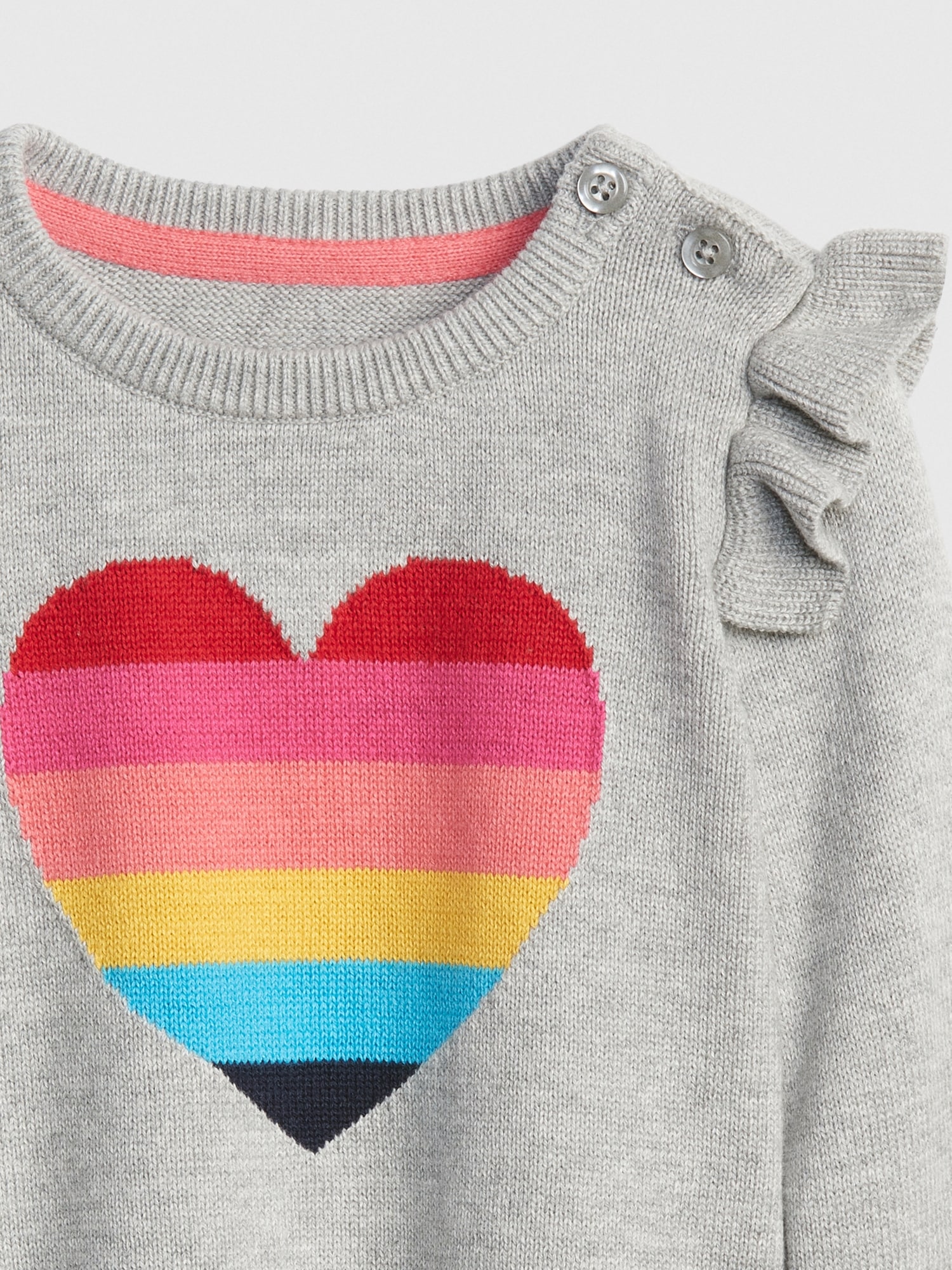 Gap rainbow heart sweater deals