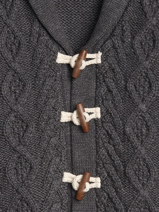 Image number 3 showing, Toggle Shawl-Collar Cardigan Sweater
