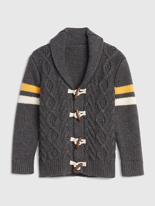 Image number 1 showing, Toggle Shawl-Collar Cardigan Sweater