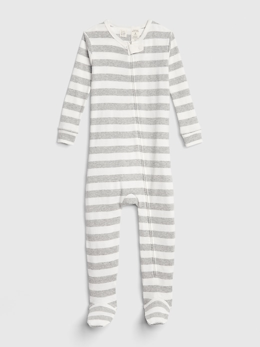 Image number 1 showing, babyGap Organic Cotton Stripe Footed PJ One-Piece