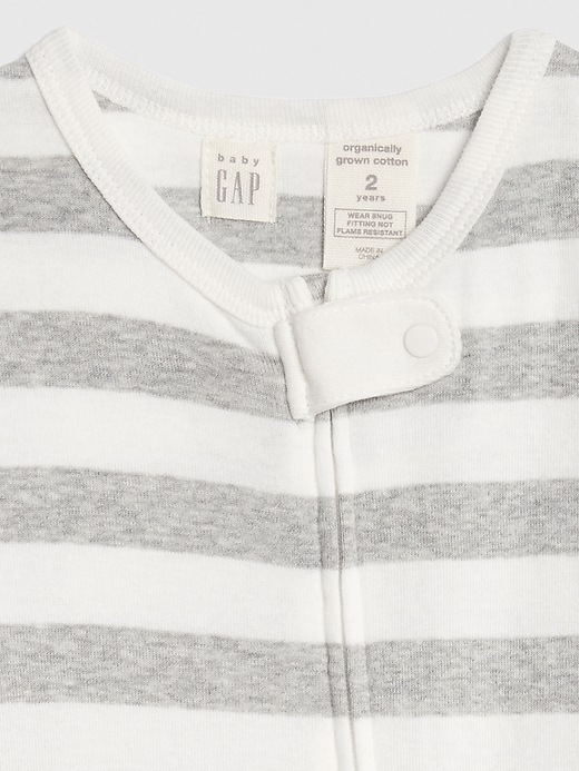 Image number 2 showing, babyGap Organic Cotton Stripe Footed PJ One-Piece