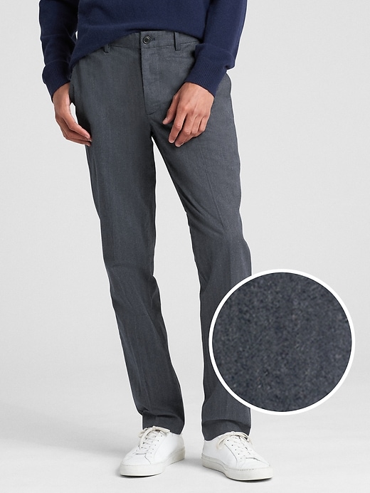 View large product image 1 of 1. Brushed Twill Pants in Slim Fit with GapFlex