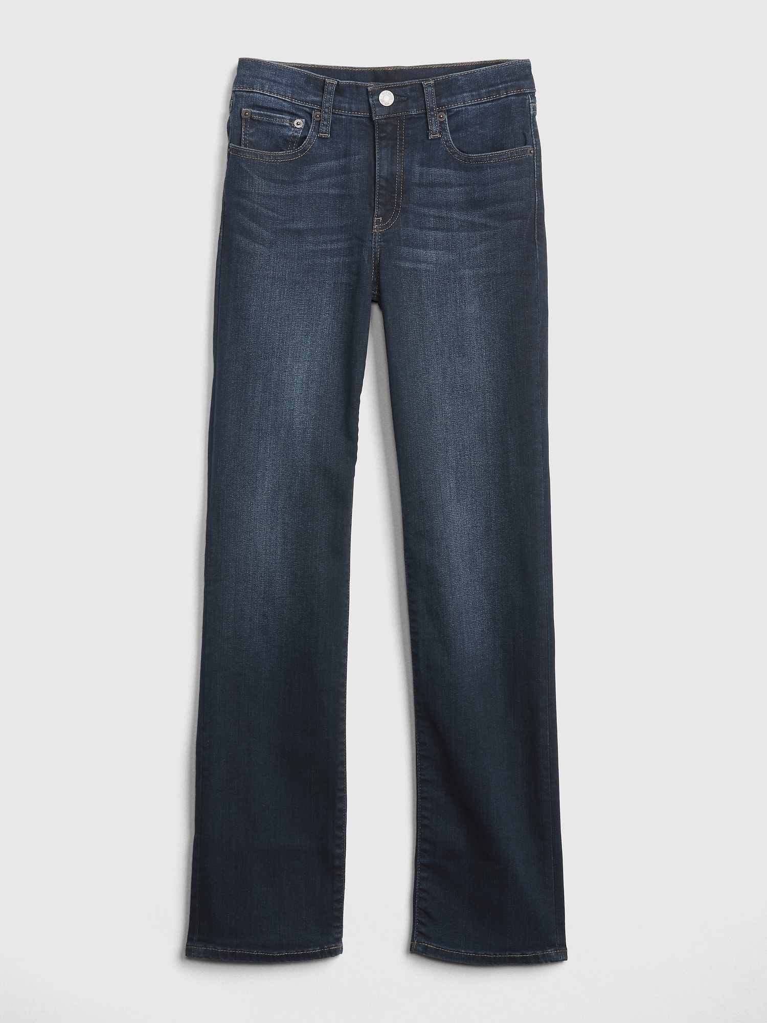 Mid Rise Classic Straight Jeans with Washwell™ | Gap