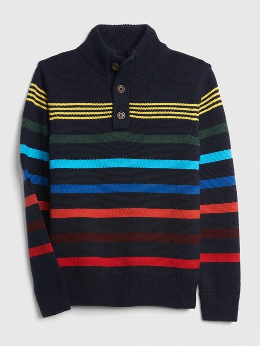 Image number 4 showing, Kids Henley-Button Mockneck Sweater