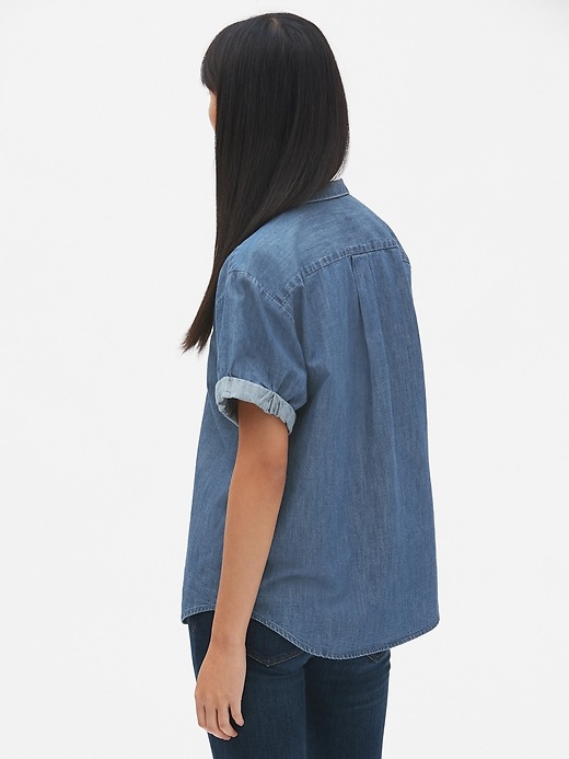 Image number 2 showing, Denim Roll Cuff Shirt