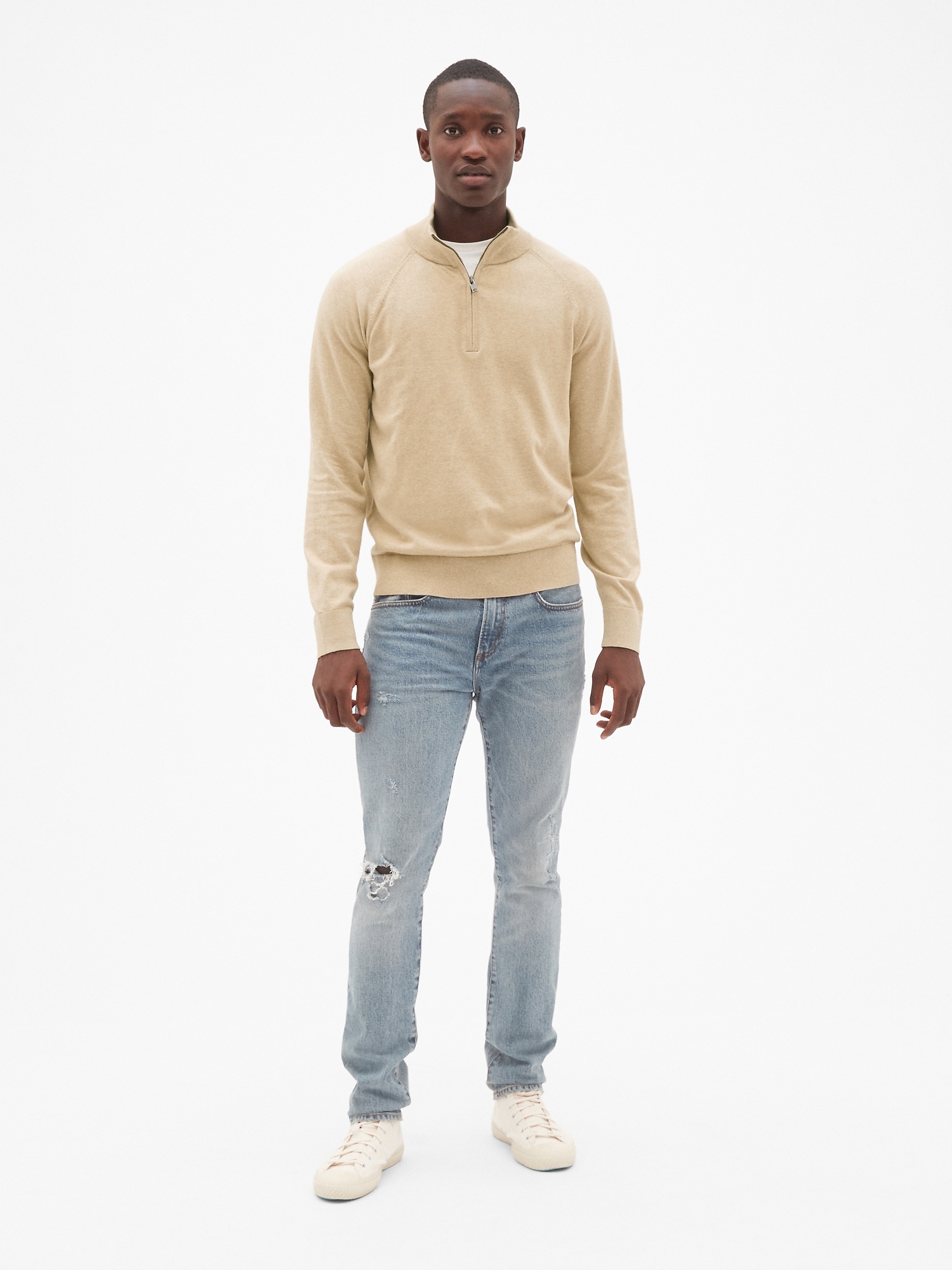 Half-Zip Mockneck Pullover Sweater | Gap