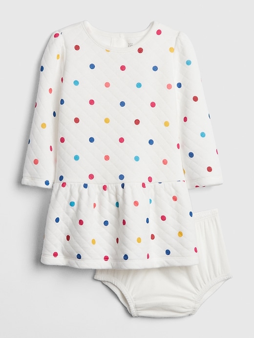 Image number 3 showing, Baby Quilted Dot Dress