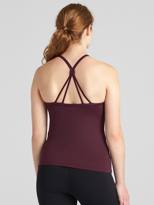 Image number 3 showing, GapFit High Neck Strappy Shelf Tank Top