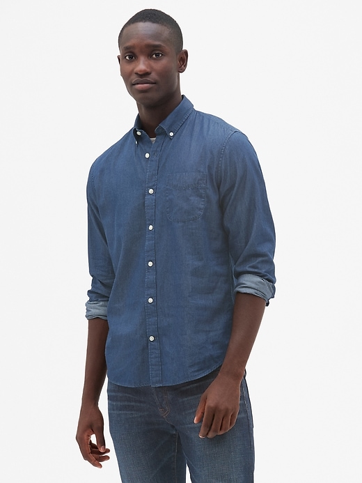 View large product image 1 of 1. Denim Shirt in Standard Fit