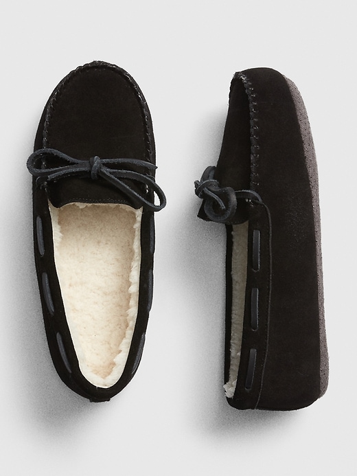 View large product image 2 of 2. Suede Moccasin Slippers