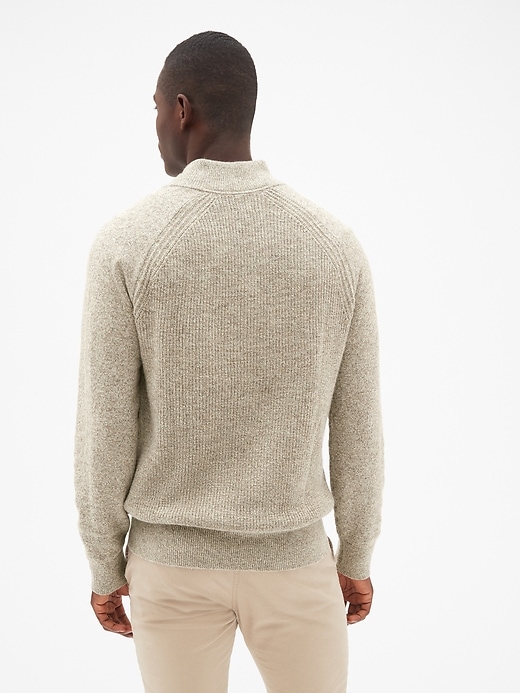 Image number 2 showing, Textured Mockneck Pullover Sweater