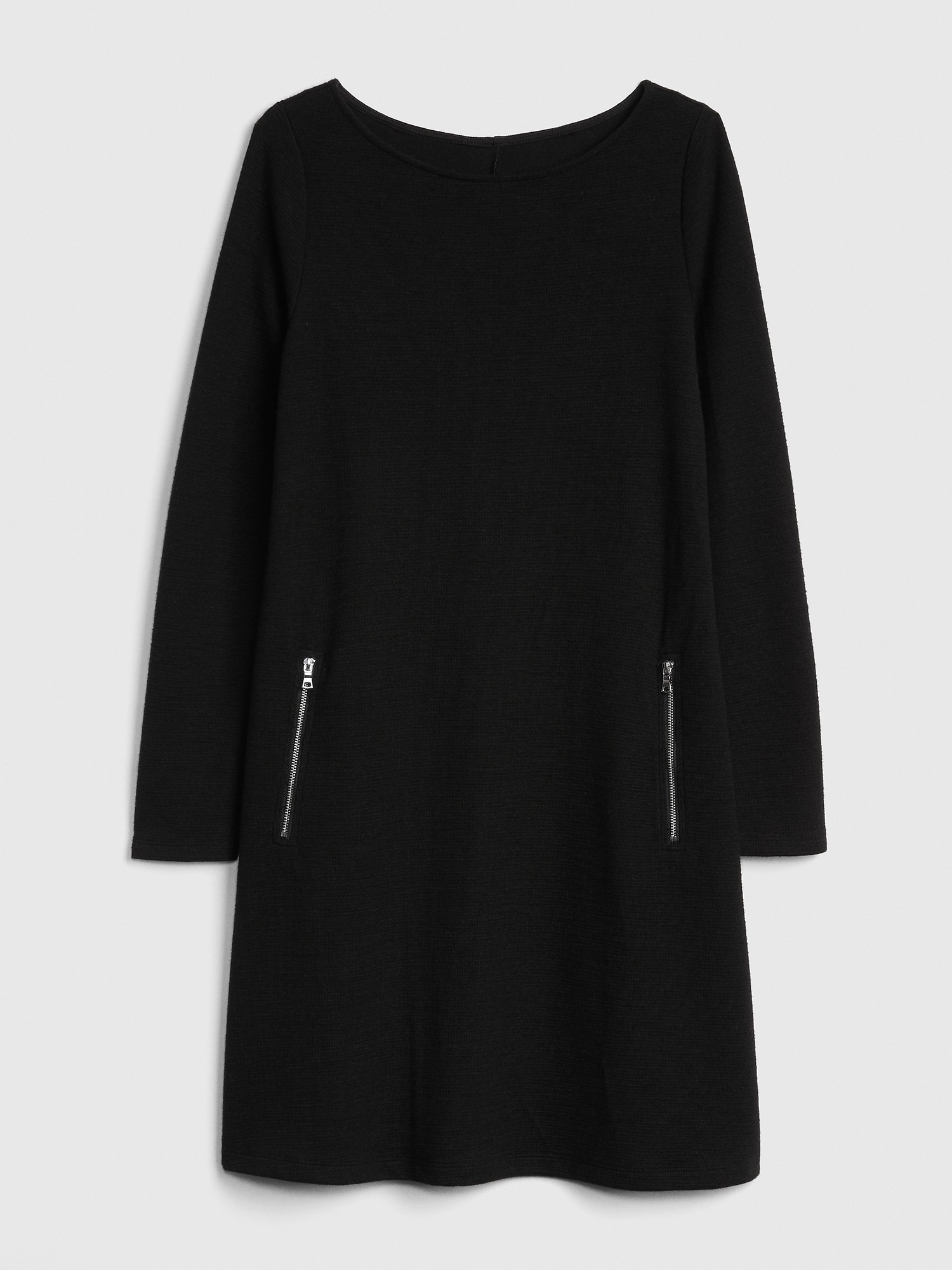 Long Sleeve ALine Dress with ZipPockets Gap