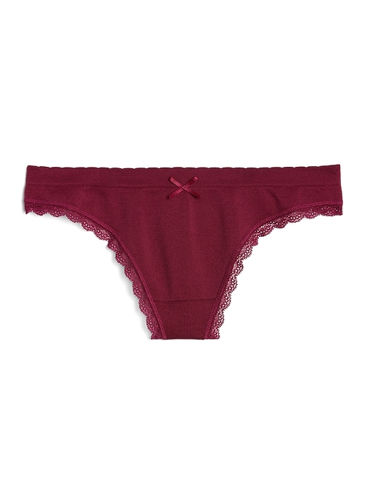 1 of 8 showing, with the color acai berry of product Seamless Thong