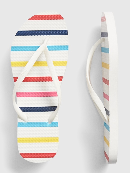 2 of 8 showing, with the color crazy stripe of product Print Flip Flops