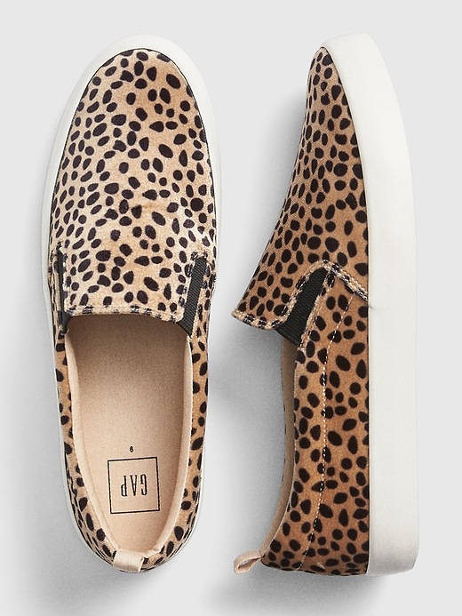 2 of 8 showing, with the color leopard print of product Slip-On Sneakers
