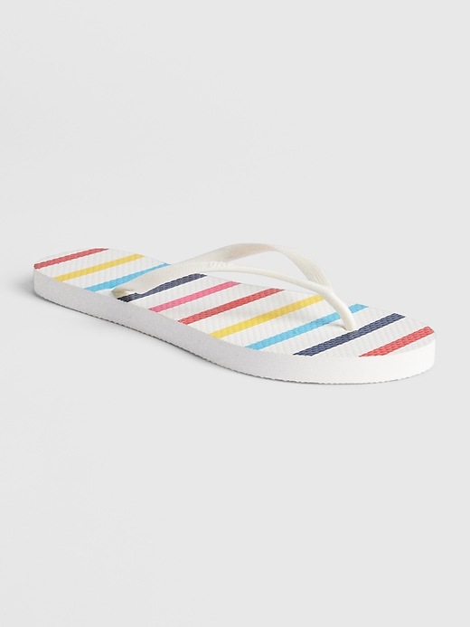 1 of 8 showing, with the color crazy stripe of product Print Flip Flops