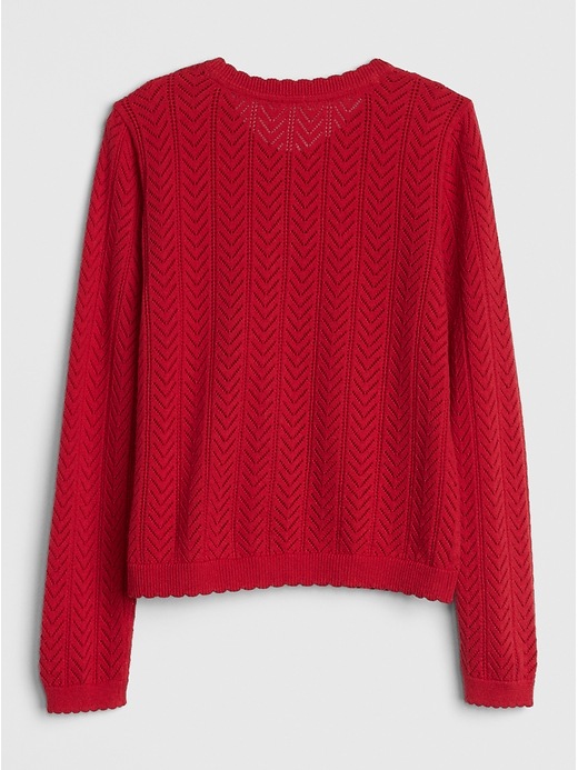 Image number 3 showing, Pointelle Cardigan Sweater