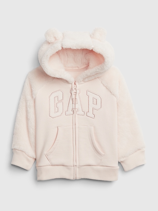 Image number 1 showing, Gap Logo Sherpa Hoodie Sweatshirt