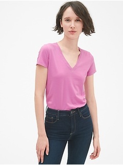 gap vintage v neck tee