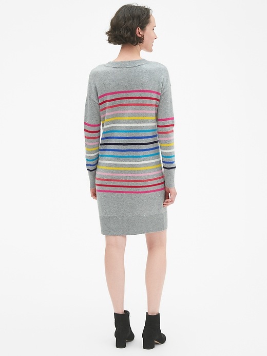 Image number 2 showing, Crazy Stripe Crewneck Sweater Dress