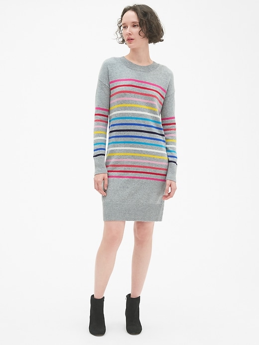 Image number 3 showing, Crazy Stripe Crewneck Sweater Dress