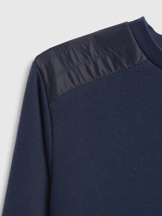 Image number 4 showing, Nylon-Trim Sweatshirt in Fleece