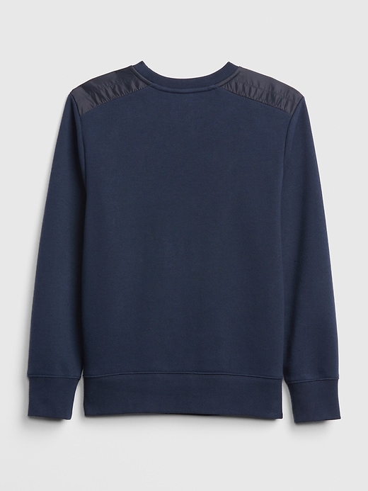 Image number 3 showing, Nylon-Trim Sweatshirt in Fleece