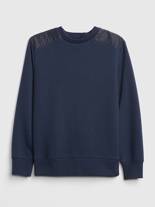 Image number 1 showing, Nylon-Trim Sweatshirt in Fleece