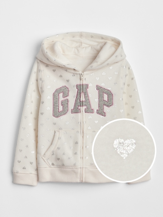 View large product image 1 of 1. Gap Logo Hoodie Sweatshirt in Heavyweight Fleece