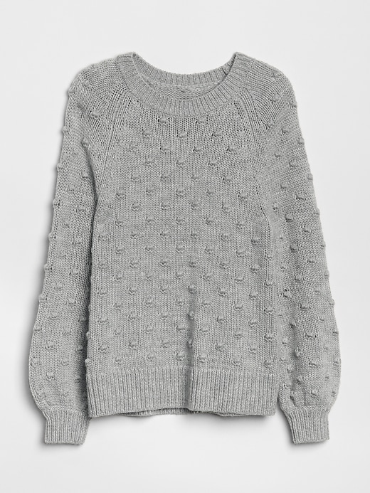 Image number 6 showing, Bobble Stitch Blouson Sleeve Pullover Sweater