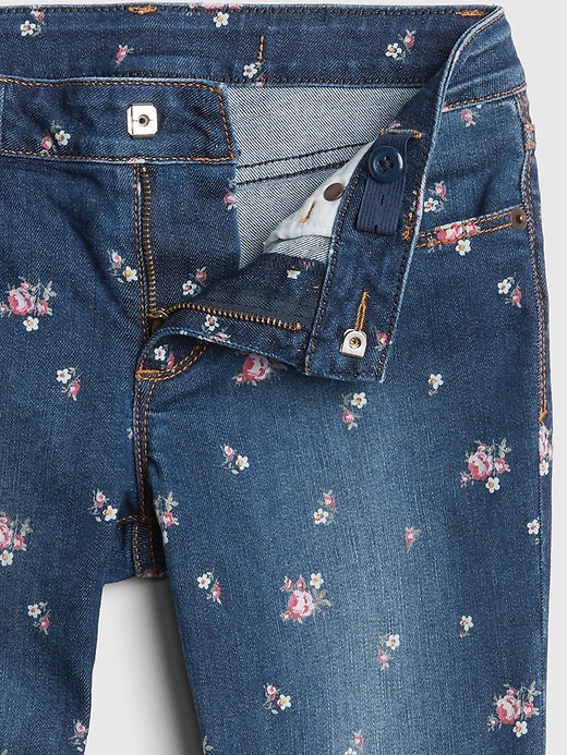 Image number 4 showing, Kids Floral Super Skinny Jeans with Fantastiflex