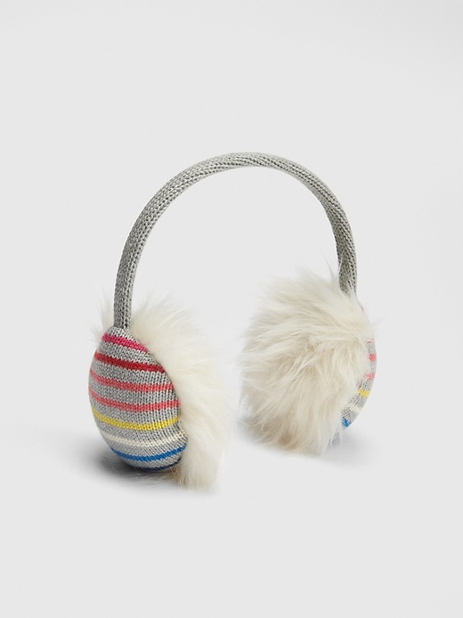 View large product image 1 of 1. Cozy Crazy Stripe Earmuffs
