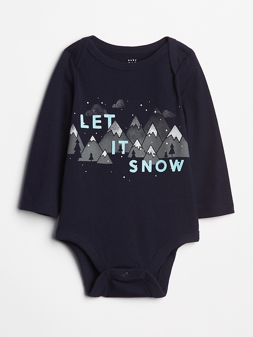 View large product image 1 of 1. Sleigh Long Sleeve Bodysuit