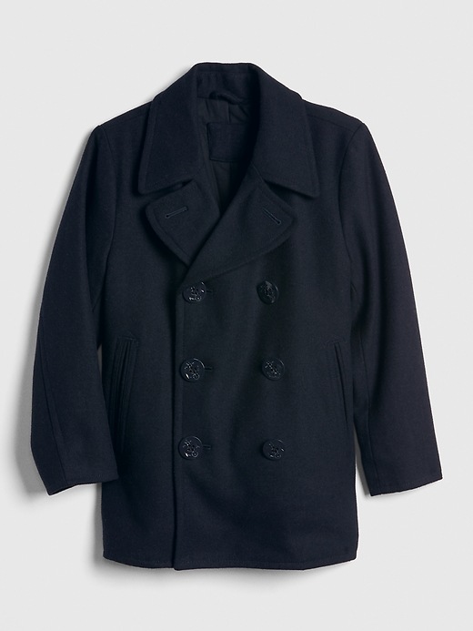 Image number 1 showing, Wool Double-Button Peacoat
