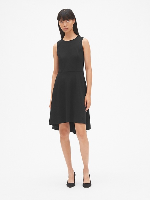 Image number 3 showing, Fit and Flare Sleeveless Hi-Lo Dress