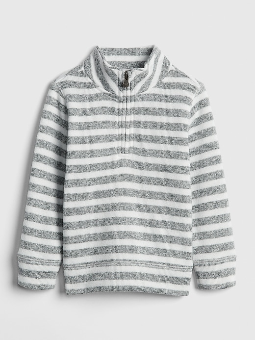 View large product image 1 of 1. Toddler Stripe Quarter-Zip Sweater