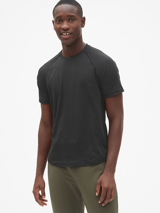 1 of 8 showing, with the color true black of product GapFit Sport T-Shirt
