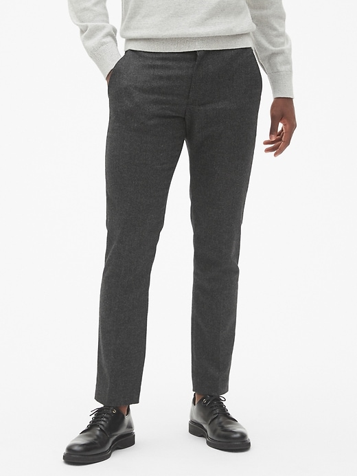 View large product image 1 of 1. Wool Pants in Slim Fit with GapFlex