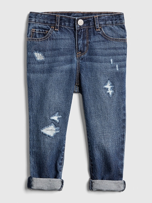 Image number 1 showing, Rip & Repair Girlfriend Jeans
