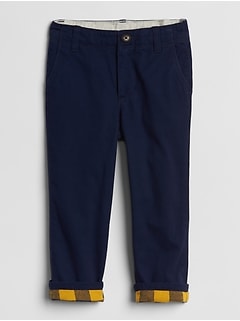 gap flannel lined khakis