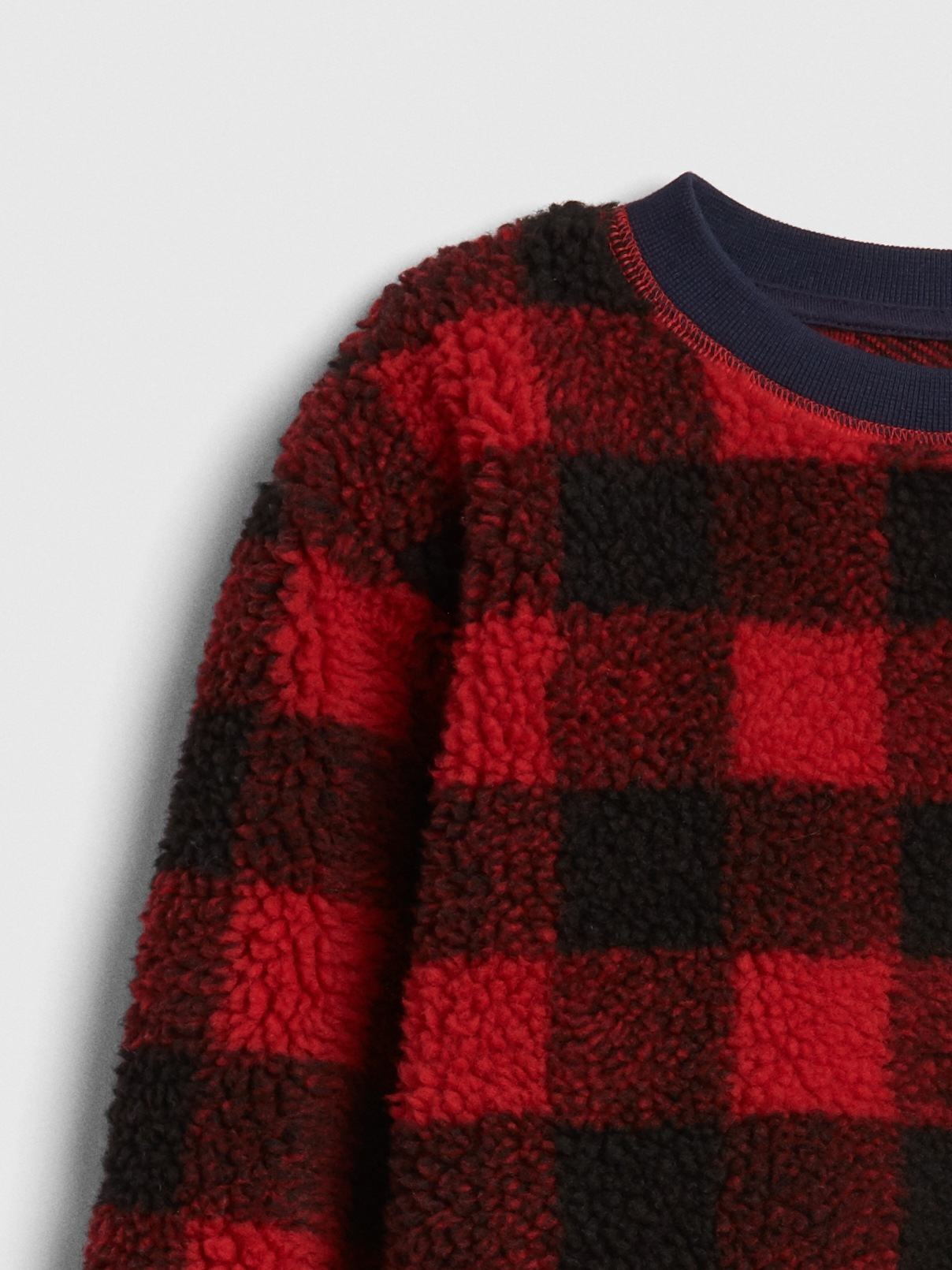 Gap sherpa crewneck sweatshirt 2025