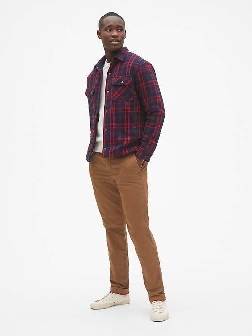 Image number 3 showing, Sherpa-Lined Plaid Shirt Jacket