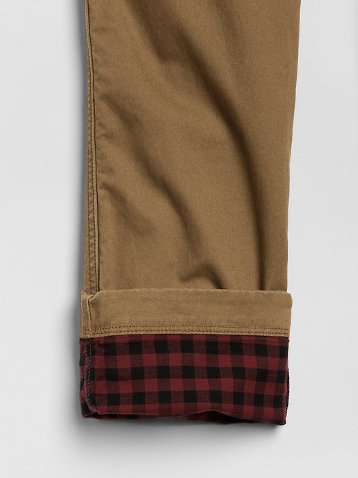 Image number 7 showing, Flannel-Lined Khakis in Slim Fit with GapFlex