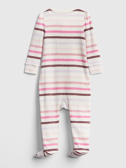 Image number 2 showing, Crazy Stripe Footed One-Piece