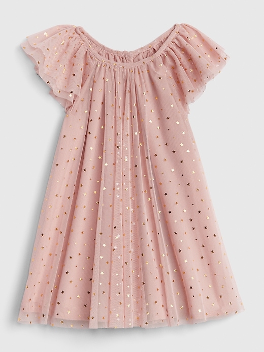 1 of 8 showing, with the color pink standard of product Foil Star Tulle Dress