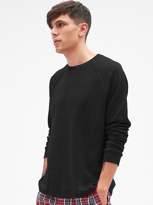 Double-Face Long Sleeve Raglan T-Shirt | Gap